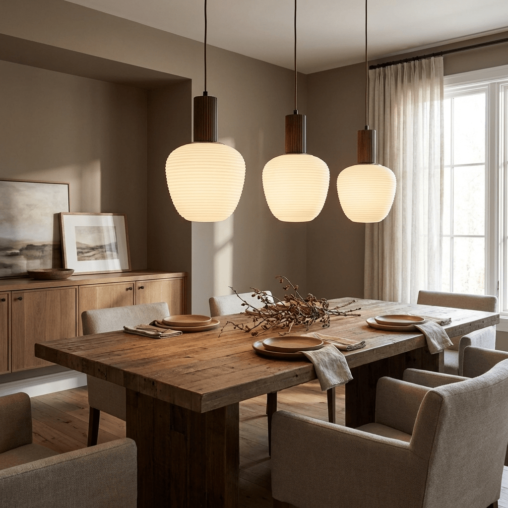Elowen Fluted Opal Pendant Lamp