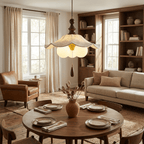 Vintage Scalloped Floral Pendant Light