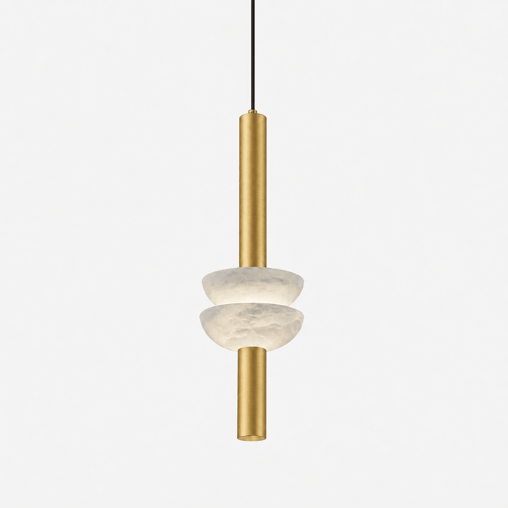 Alabaster Column Pendant Lamp
