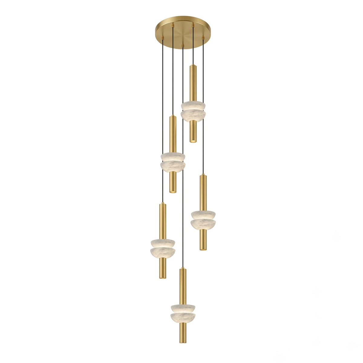 Alabaster Column Pendant Lamp