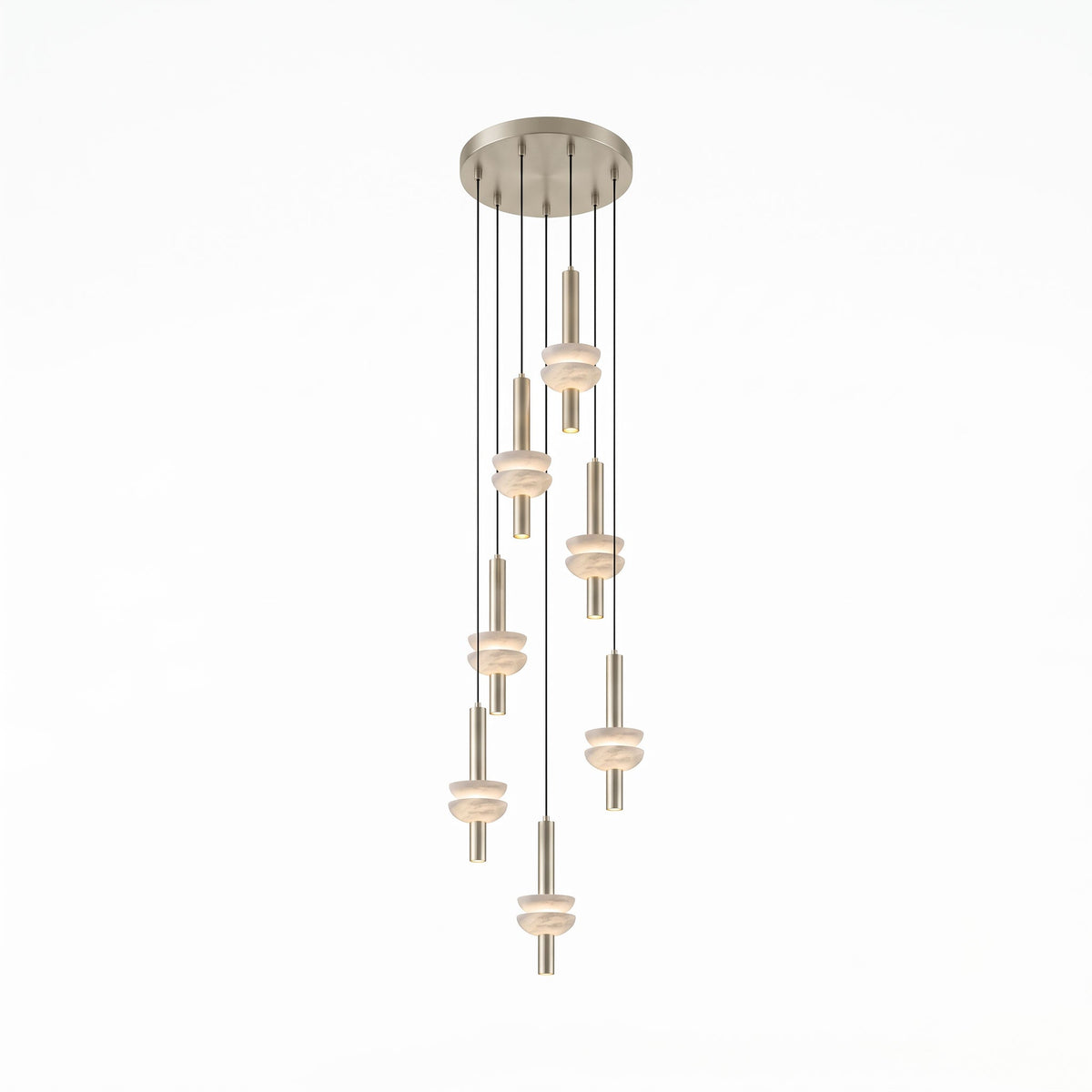 Alabaster Column Pendant Lamp