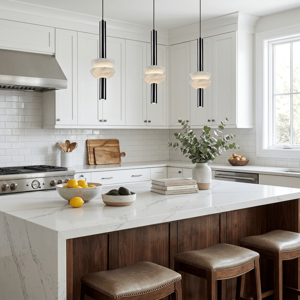 Alabaster Column Pendant Lamp