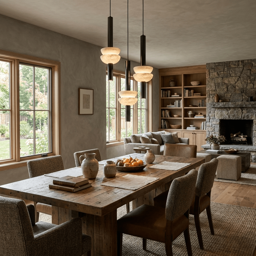 Alabaster Column Pendant Lamp