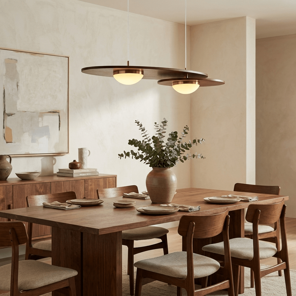 Forma Walnut Linear Pendant Lamp