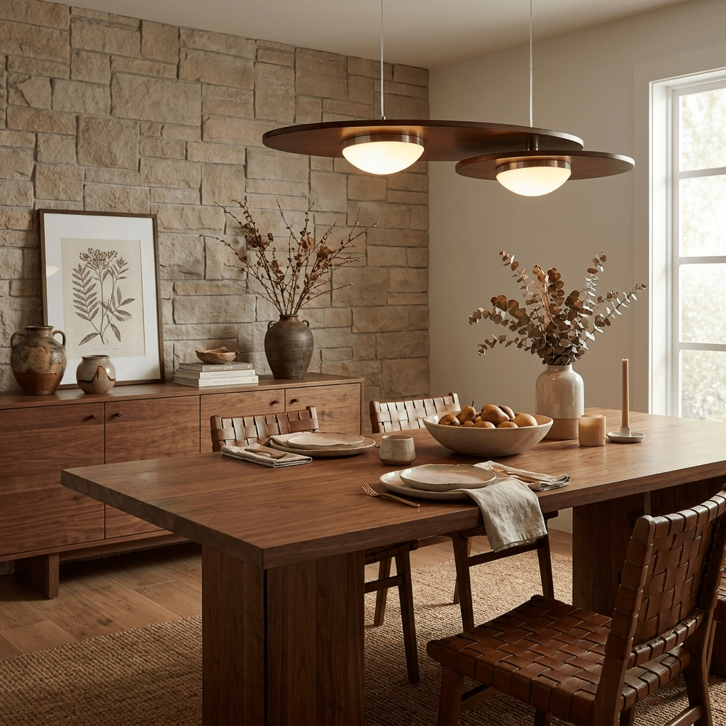 Forma Walnut Linear Pendant Lamp