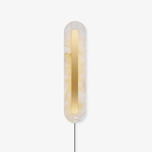Alabaster Rounded Plug-in Wall Light