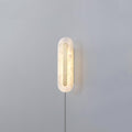 Alabaster Rounded Plug-in Wall Light