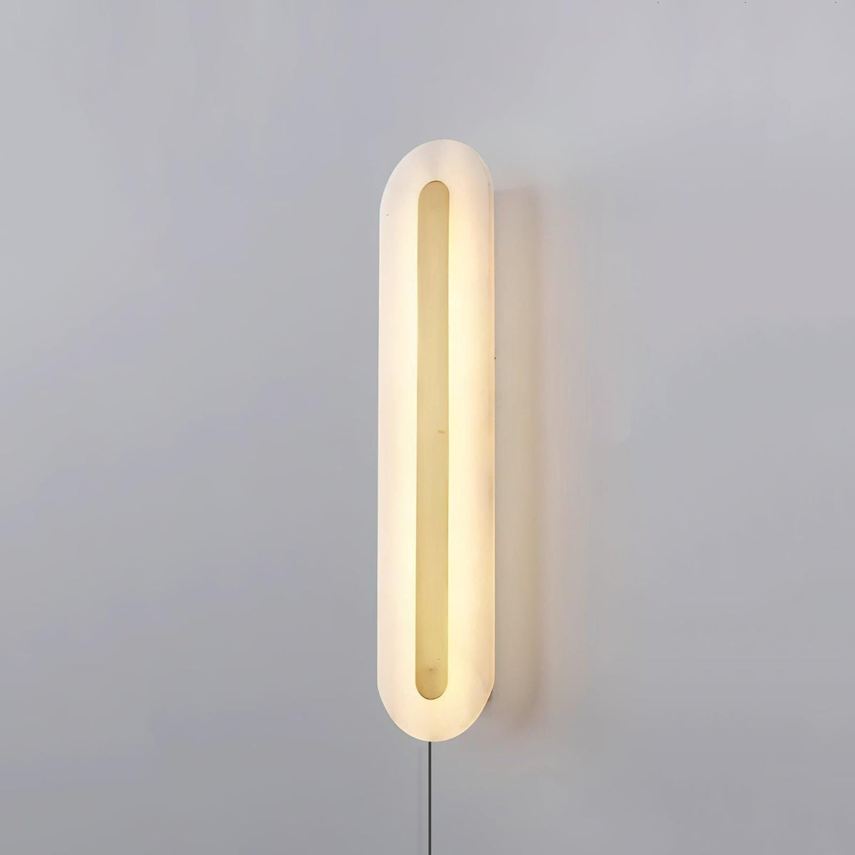 Alabaster Rounded Plug-in Wall Light