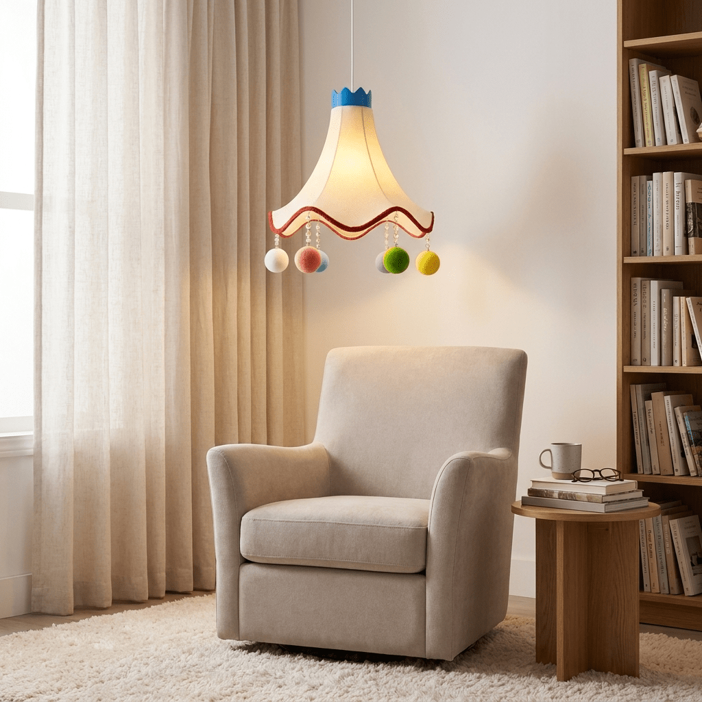 Colorful Kids Fabric Pendant Light