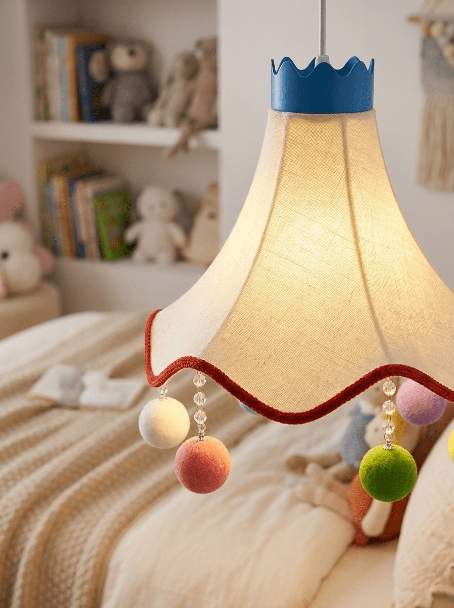 Colorful Kids Fabric Pendant Light