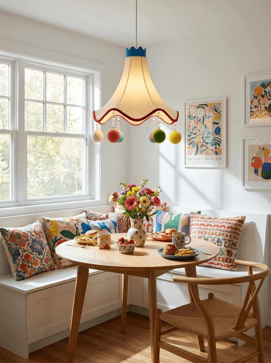 Colorful Kids Fabric Pendant Light