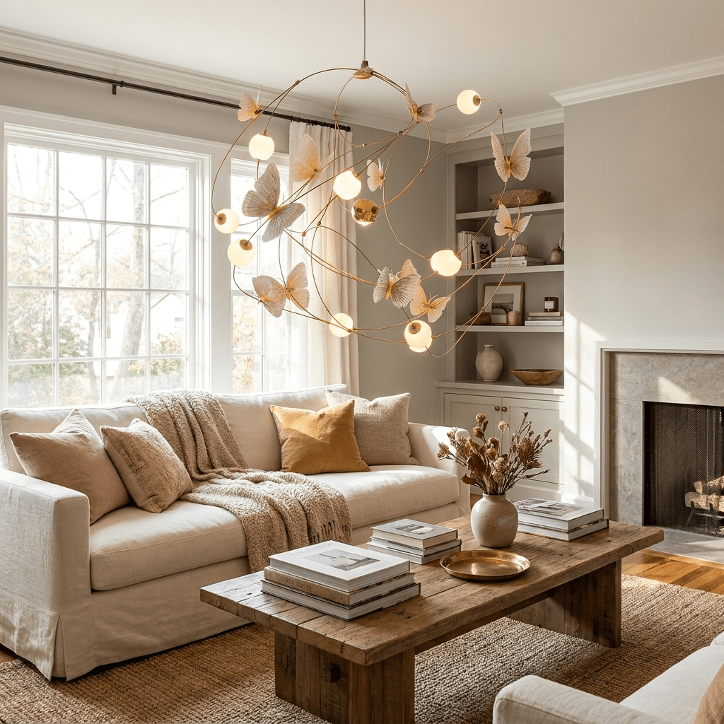 Flutter Orbit Butterfly Chandelier
