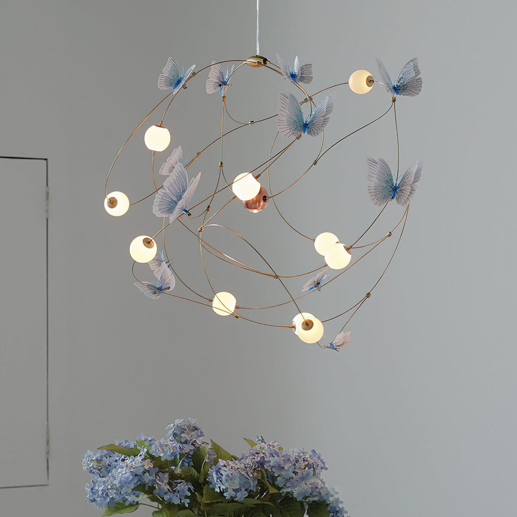 Flutter Orbit Butterfly Chandelier