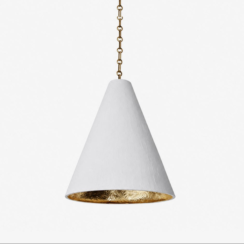 Cuspide Plaster Cone Pendant Light