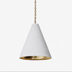 Cuspide Plaster Cone Pendant Light