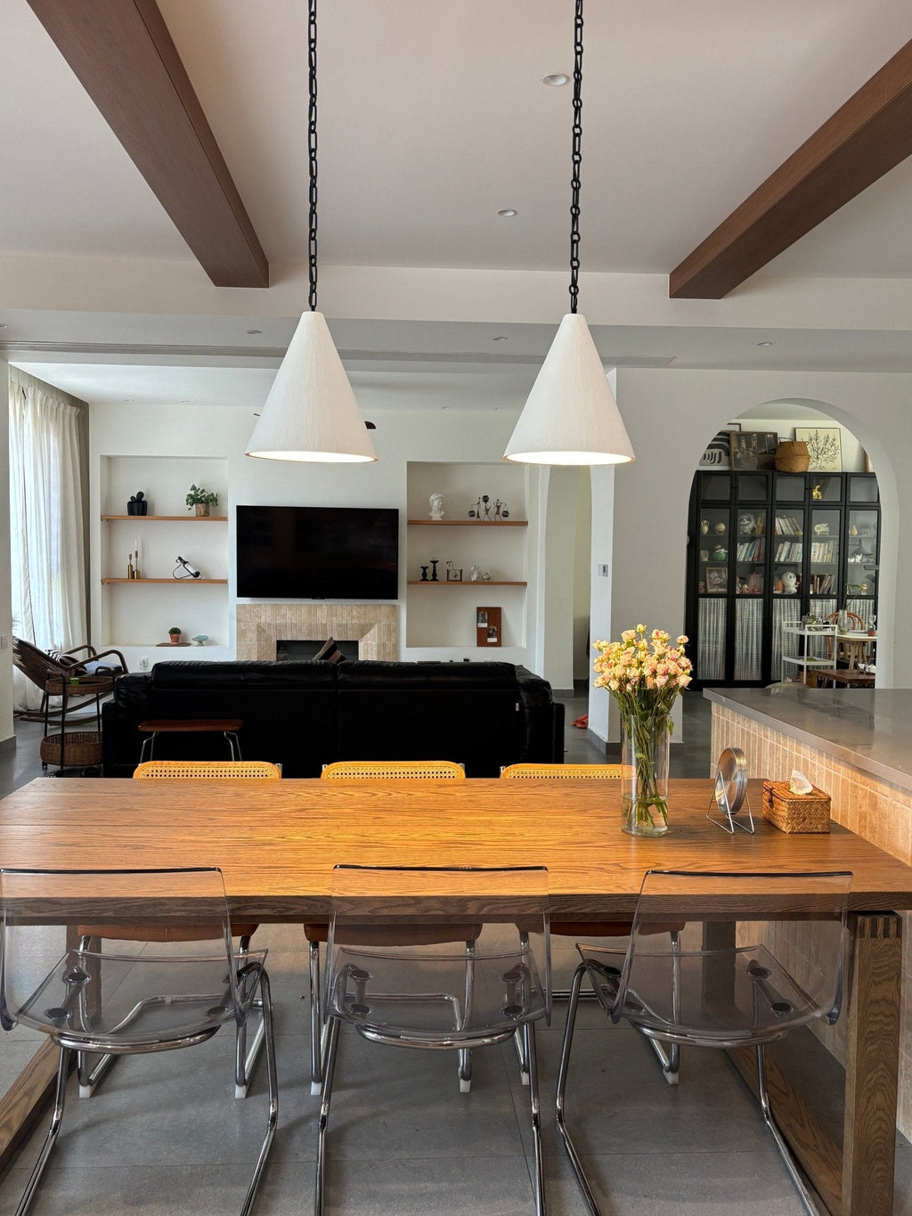 Cuspide Plaster Cone Pendant Light