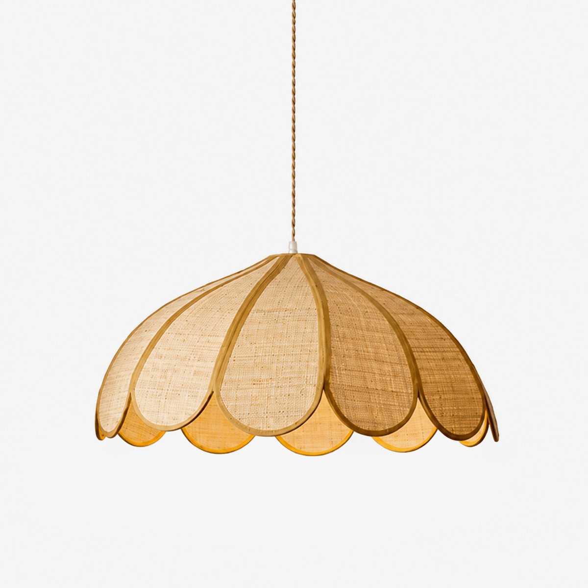Flora Hemp Rope Flower Pendant Light