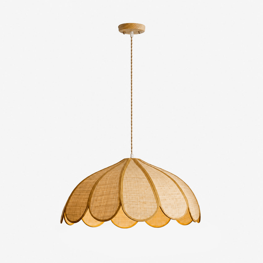 Flora Hemp Rope Flower Pendant Light
