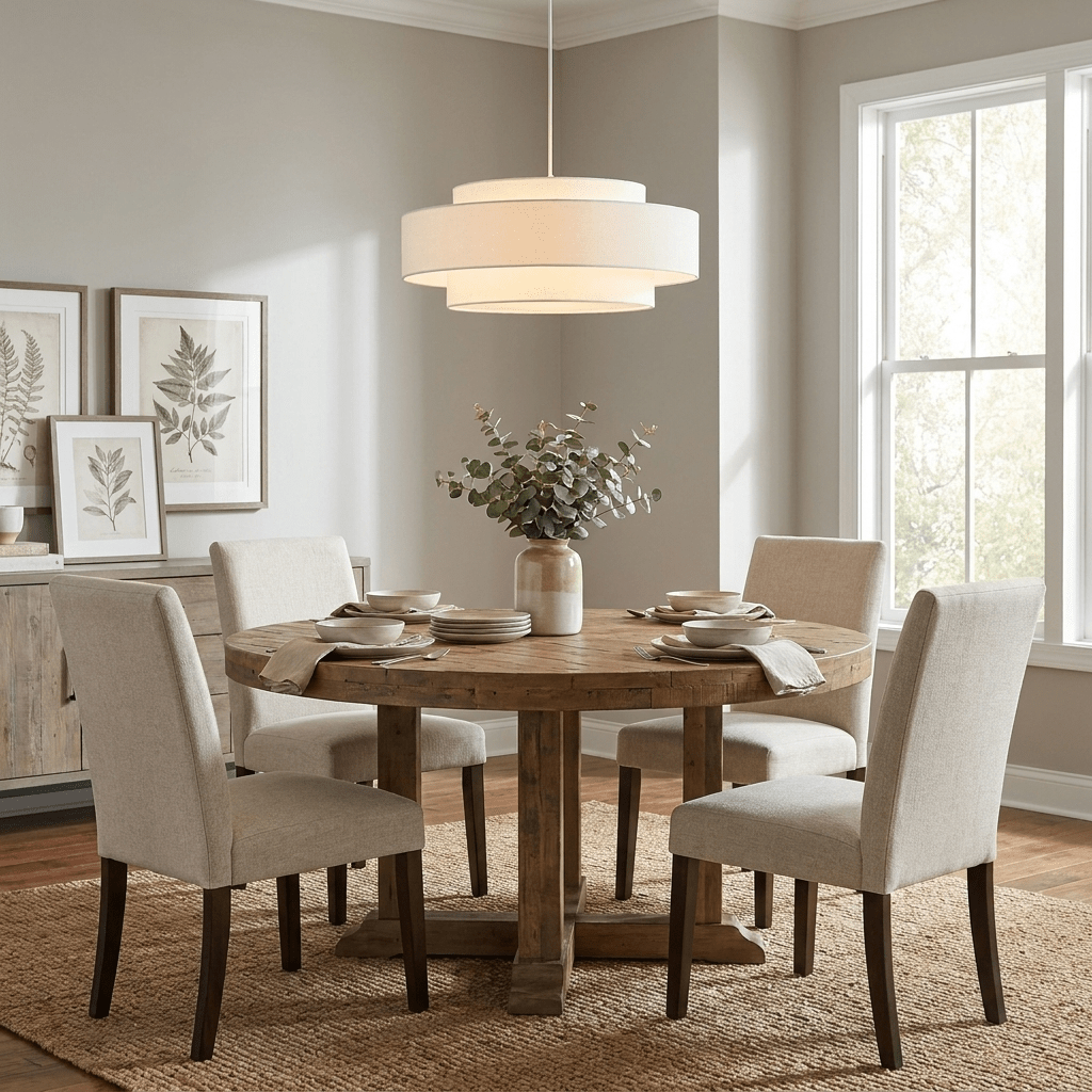 Aveline Stitched Fabric Pendant Light