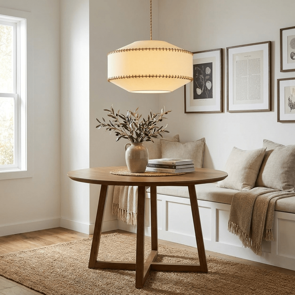 Aveline Stitched Fabric Pendant Light