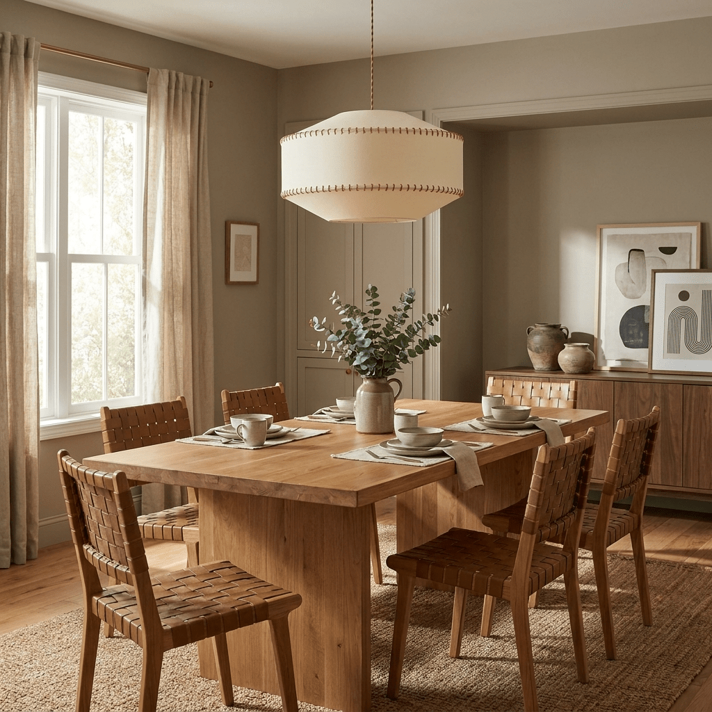 Aveline Stitched Fabric Pendant Light