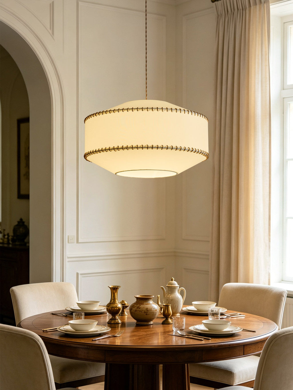 Aveline Stitched Fabric Pendant Light