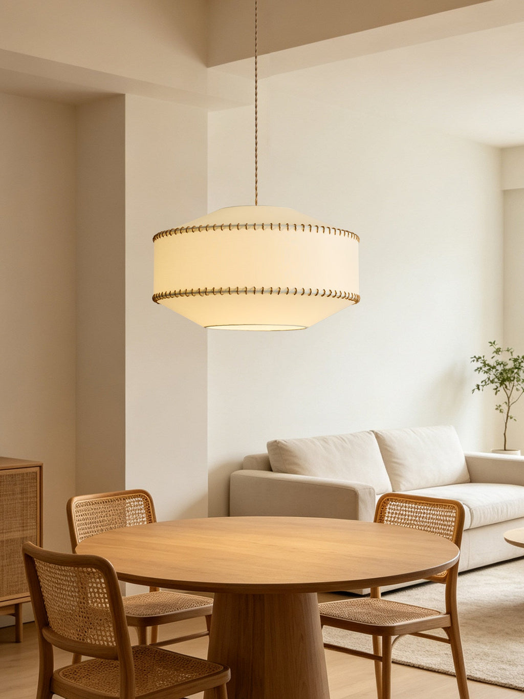Aveline Stitched Fabric Pendant Light