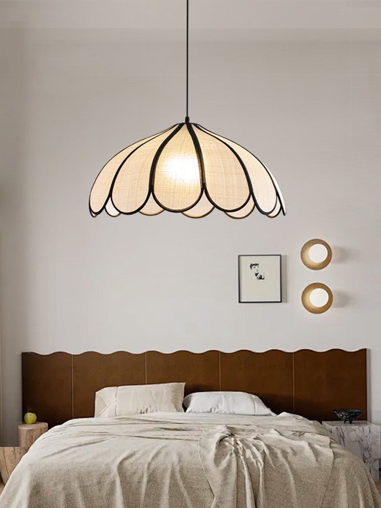 Lotus Petal Fabric Pendant Light