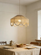 Jute Bead Garland Pendant Lamp