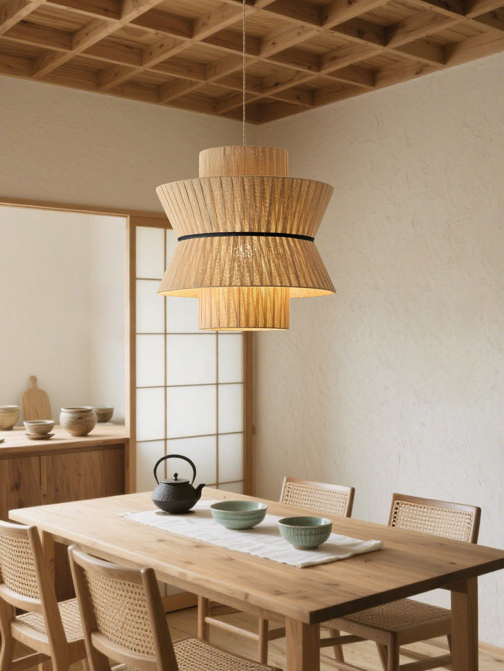 Linen Gourd Pendant Lamp