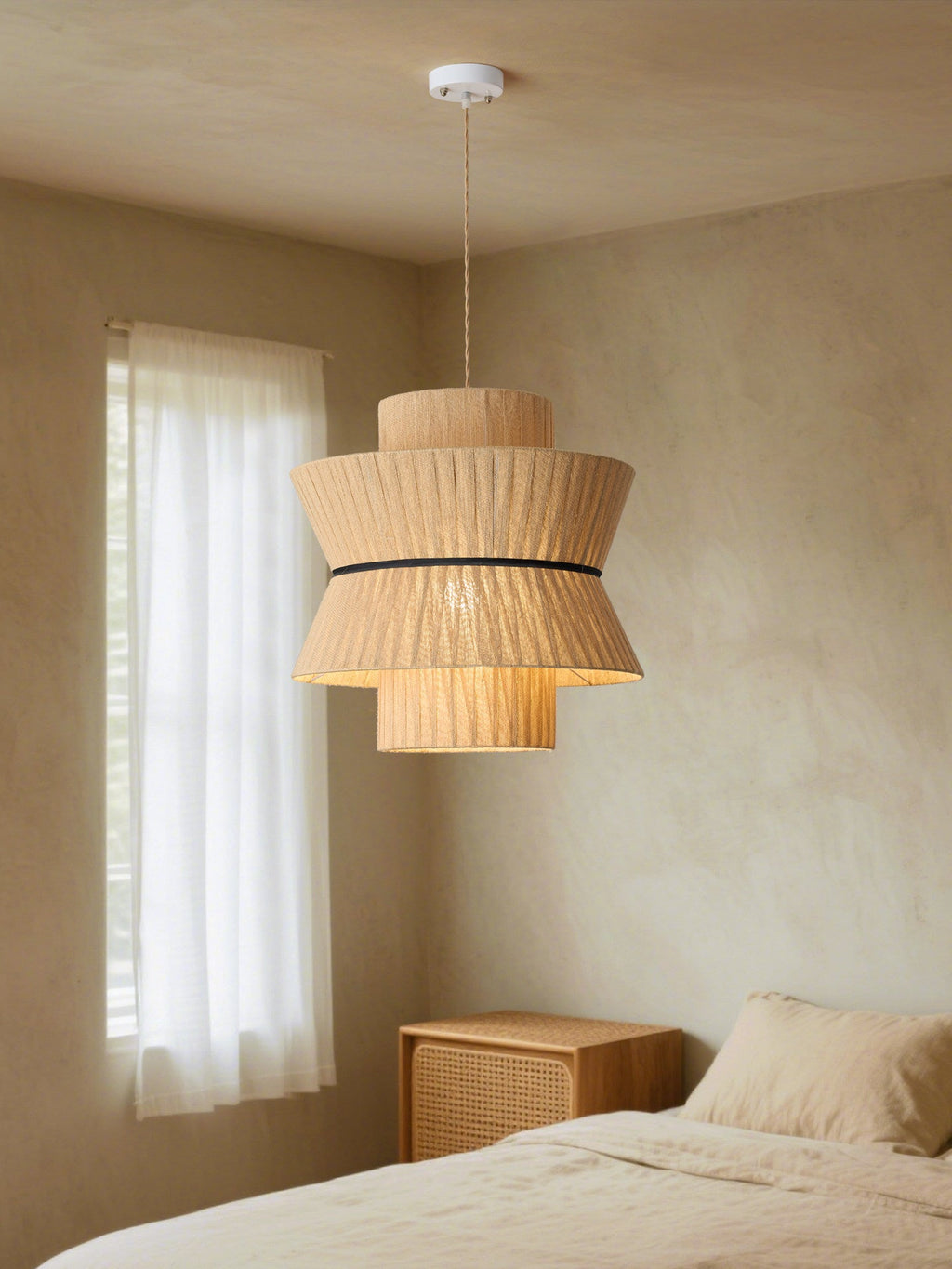 Linen Gourd Pendant Lamp
