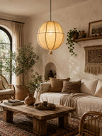 Celene Fabric Lantern Pendant Light