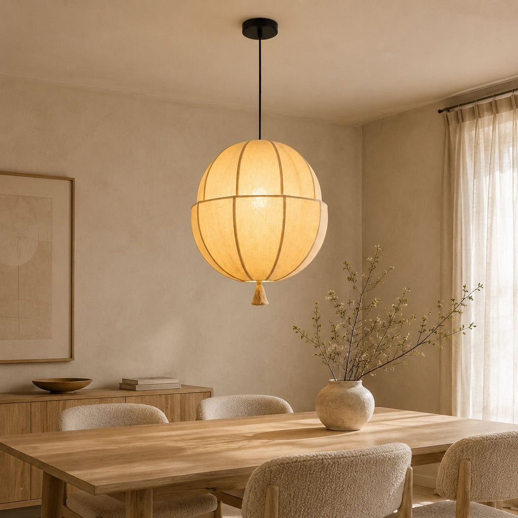 Celene Fabric Lantern Pendant Light