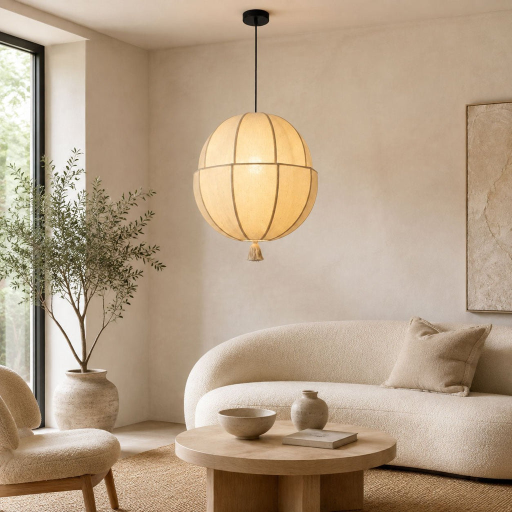 Celene Fabric Lantern Pendant Light