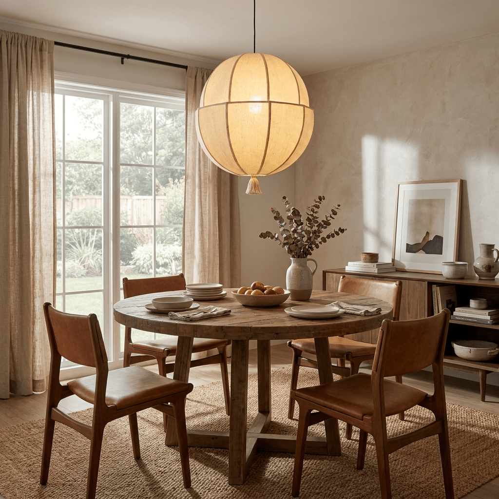 Celene Fabric Lantern Pendant Light