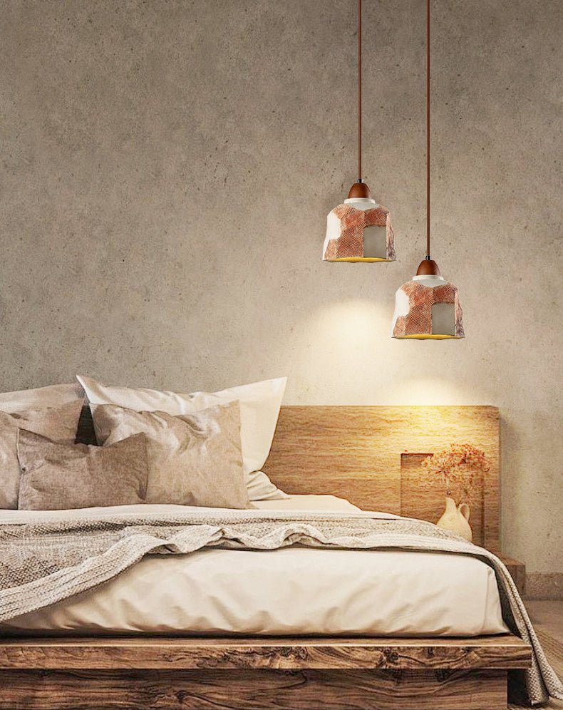 Microcement Textured Pendant Light