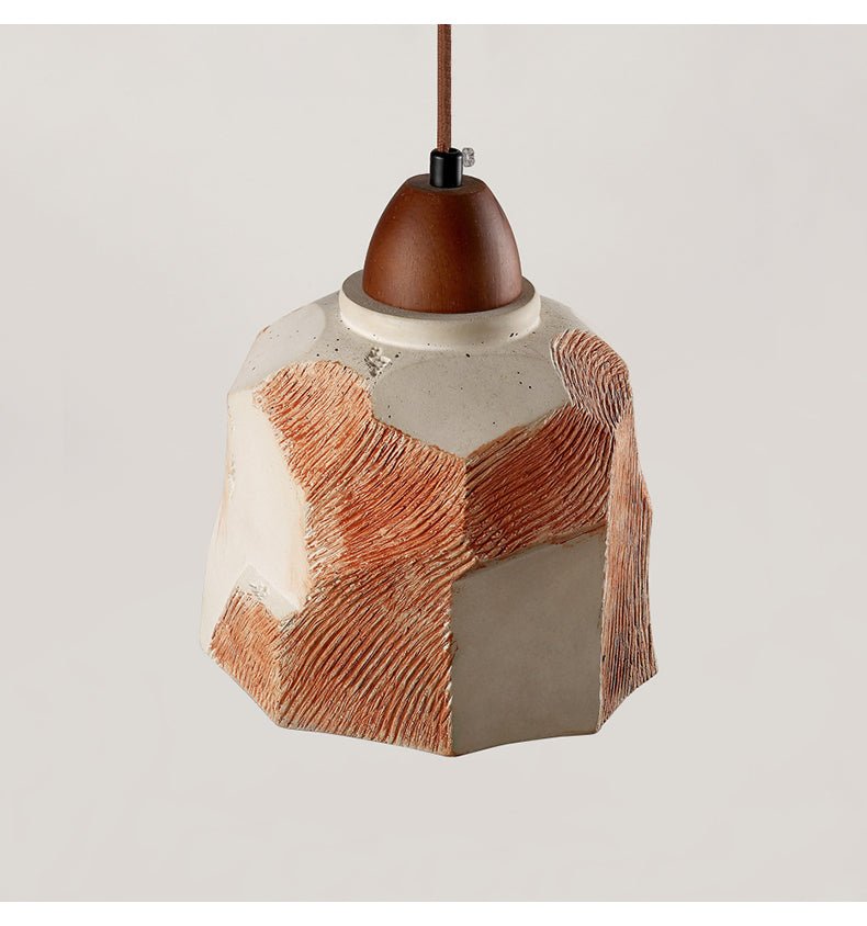 Microcement Textured Pendant Light