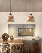 Microcement Textured Pendant Light