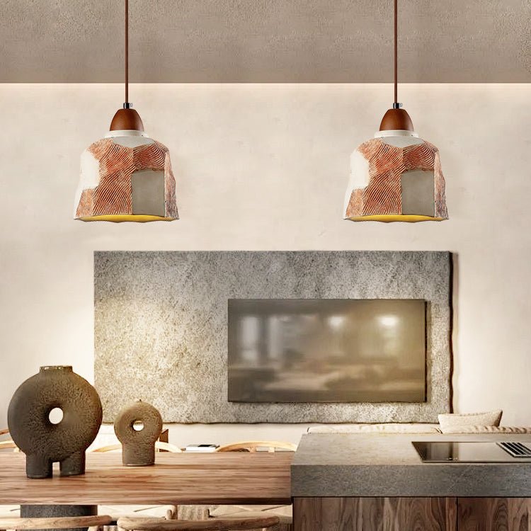 Microcement Textured Pendant Light