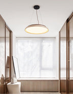 Lunar Disc Travertine Pendant Lamp