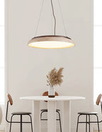 Lunar Disc Travertine Pendant Lamp
