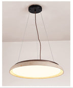 Lunar Disc Travertine Pendant Lamp