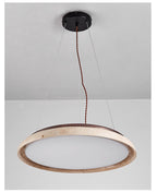 Lunar Disc Travertine Pendant Lamp