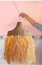 Bohemian Raffia Pendant Light