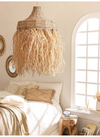 Bohemian Raffia Pendant Light
