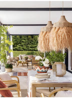 Bohemian Raffia Pendant Light