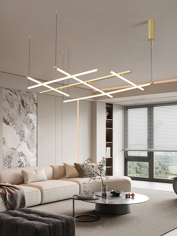 Geometric Linear Grid Pendant Lamp
