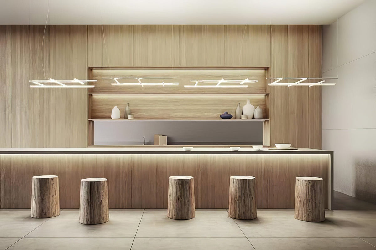 Geometric Linear Grid Pendant Lamp