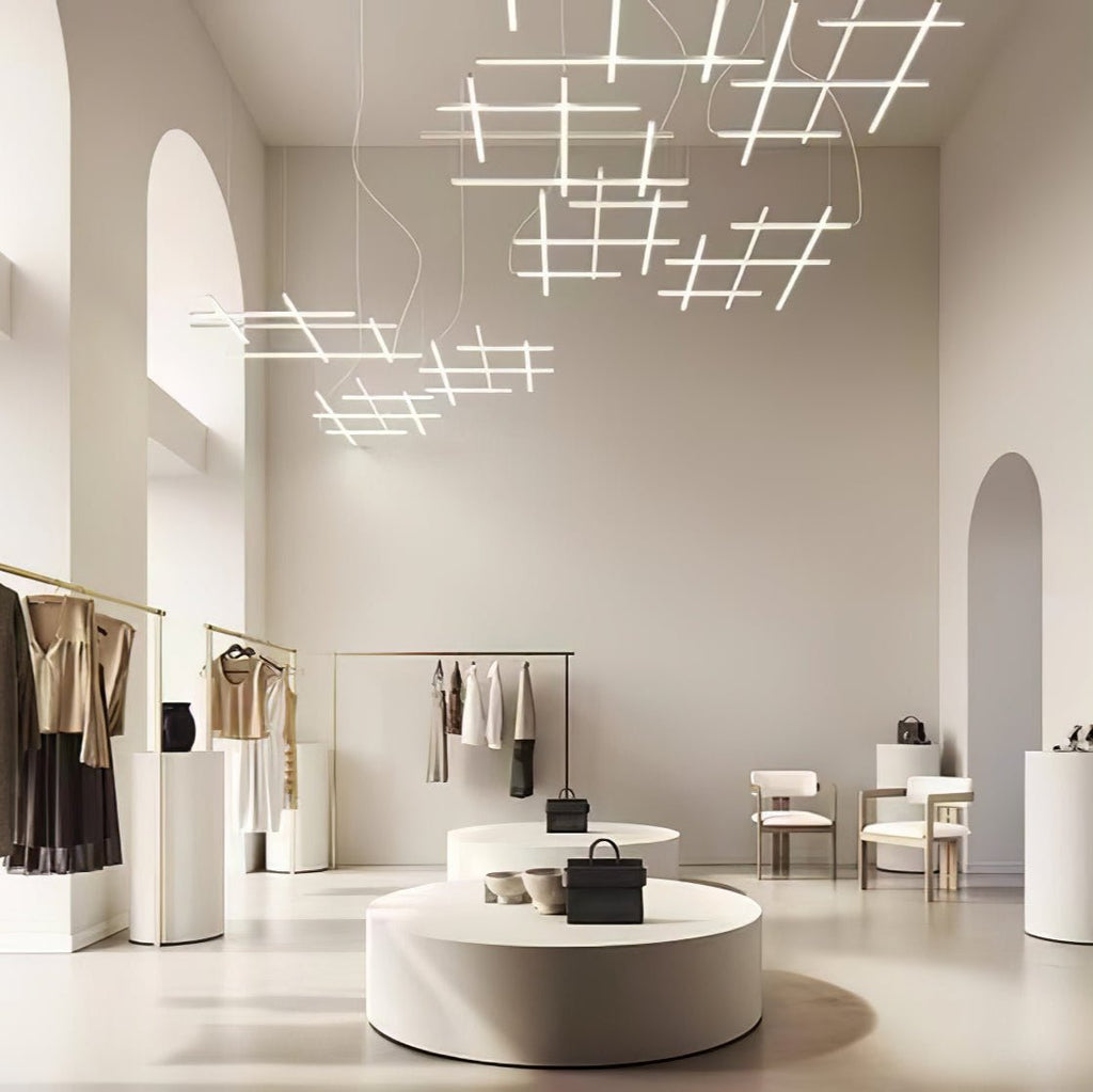 Geometric Linear Grid Pendant Lamp