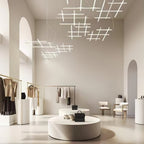 Geometric Linear Grid Pendant Lamp